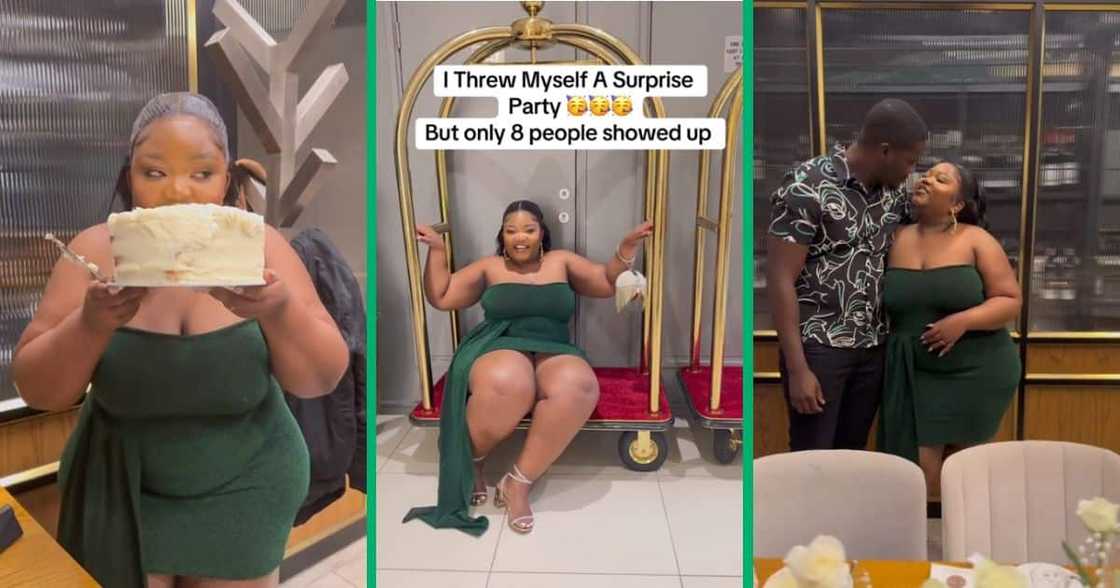 Woman throws herself a surprise birthday party Woman throws herself a surprise birthday party