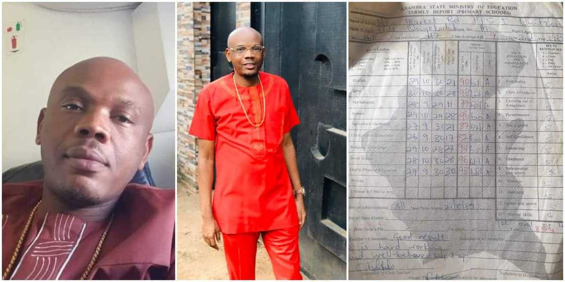 Nigerian man to pressure his kids after finding his old primary school report card, he had straight A’s