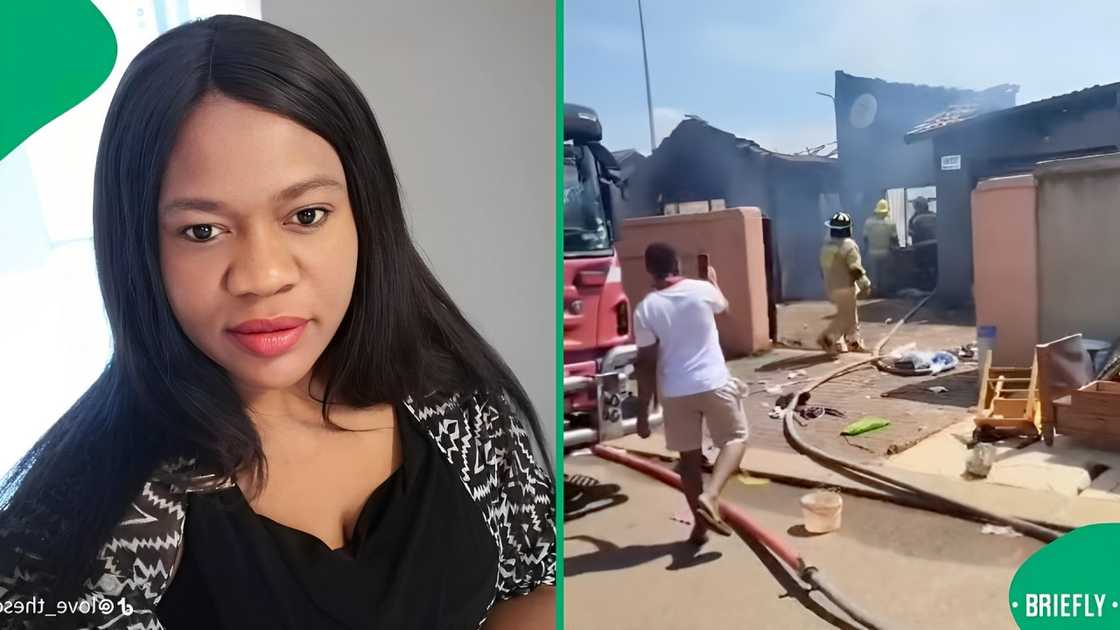 A woman revealed that her family home caught fire