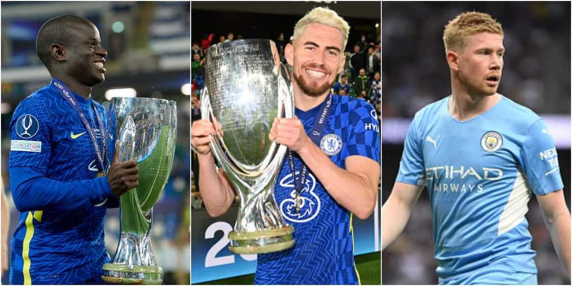 History, Midfielders, Finalists, UEFA Men's Player of the Year, Award, Kevin de Bruyne, N'Golo Kante, Jorginho, Nominated, Chelsea, Manchester City, Champions League