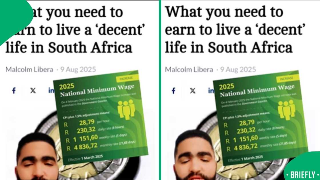 A viral TikTok by a man detailed how little South Africa’s 2025 minimum wage could provide A viral TikTok by a man detailed how little South Africa’s 2025 minimum wage could provide