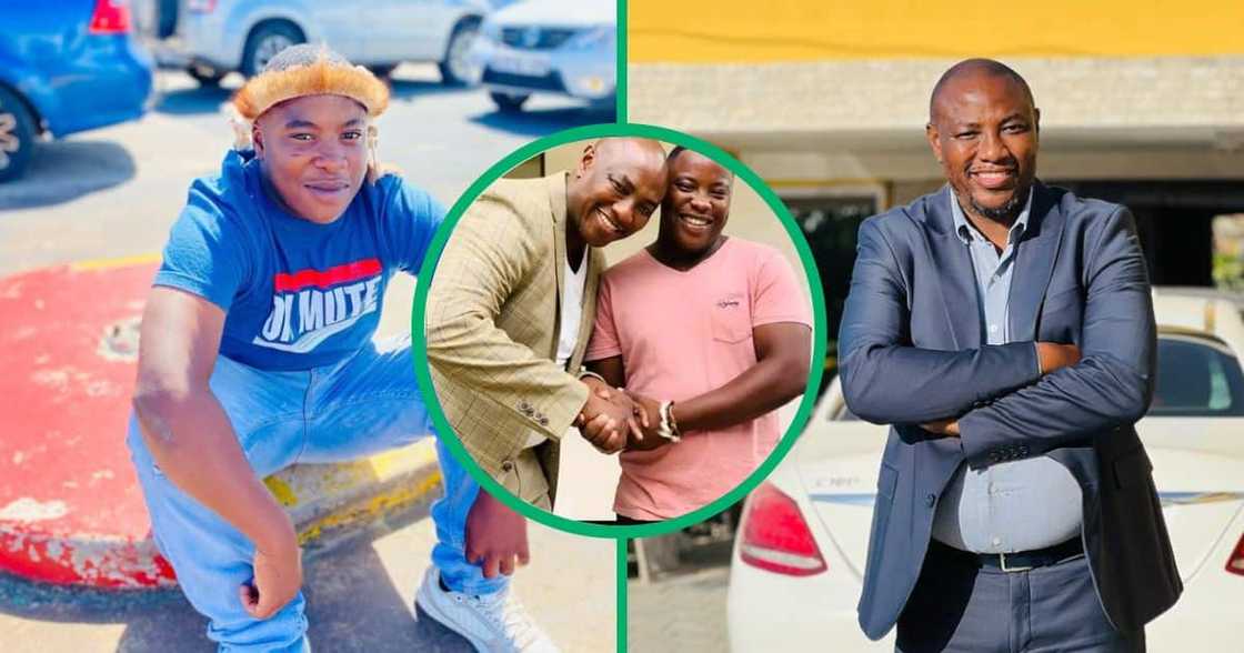 Lwandle Mseleku gets his flowers. Lwandle Mseleku gets his flowers.