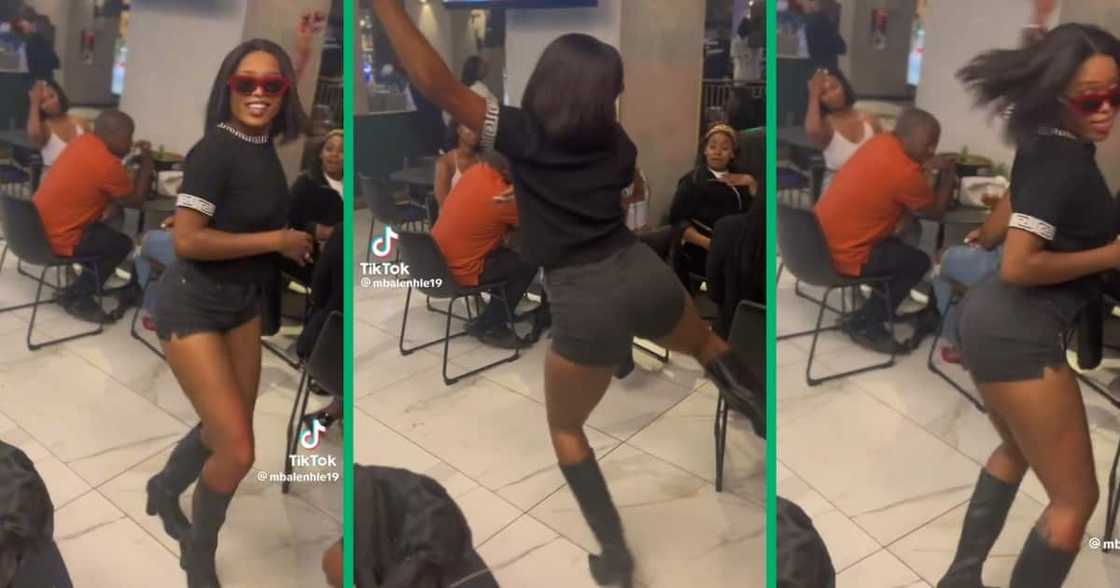 A gorgeous woman in shorts and boots A gorgeous woman in shorts and boots