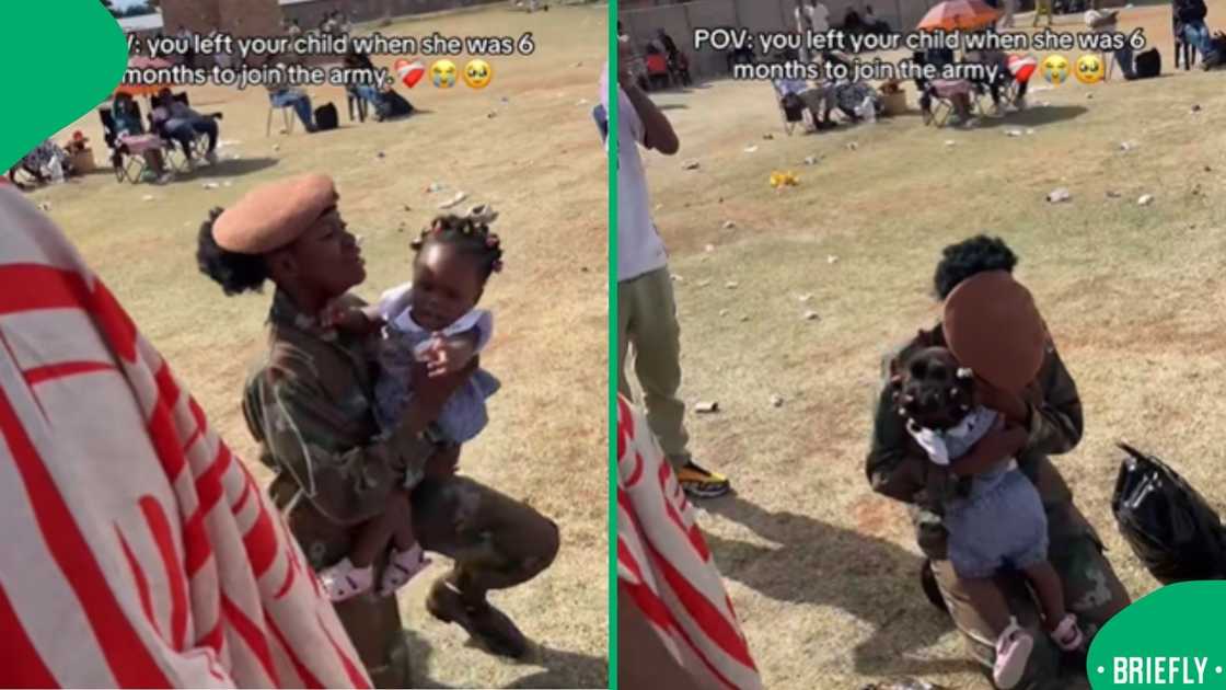 A touching video showed a woman reconnecting with her child after years of service A touching video showed a woman reconnecting with her child after years of service