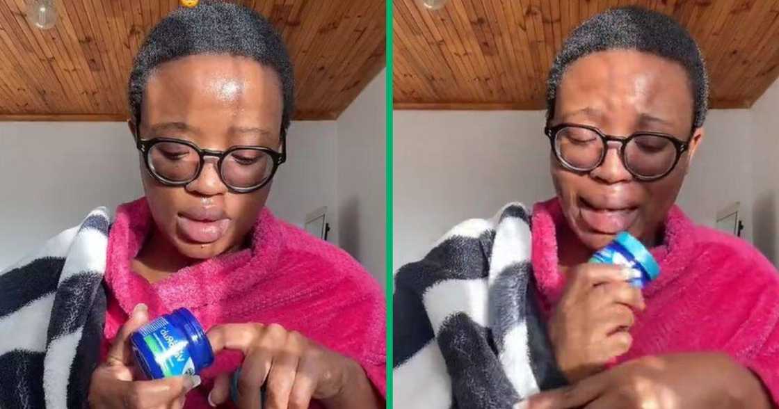 Woman in TikTok video eats Vicks VapoRub