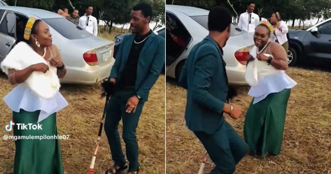 Mzansi polygamous man dancing with 1st wife