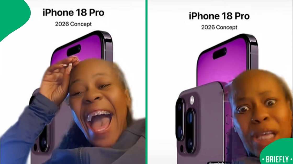 The screenshot on the right showed what the rumoured iPhone 18 Pro will look like The screenshot on the right showed what the rumoured iPhone 18 Pro will look like