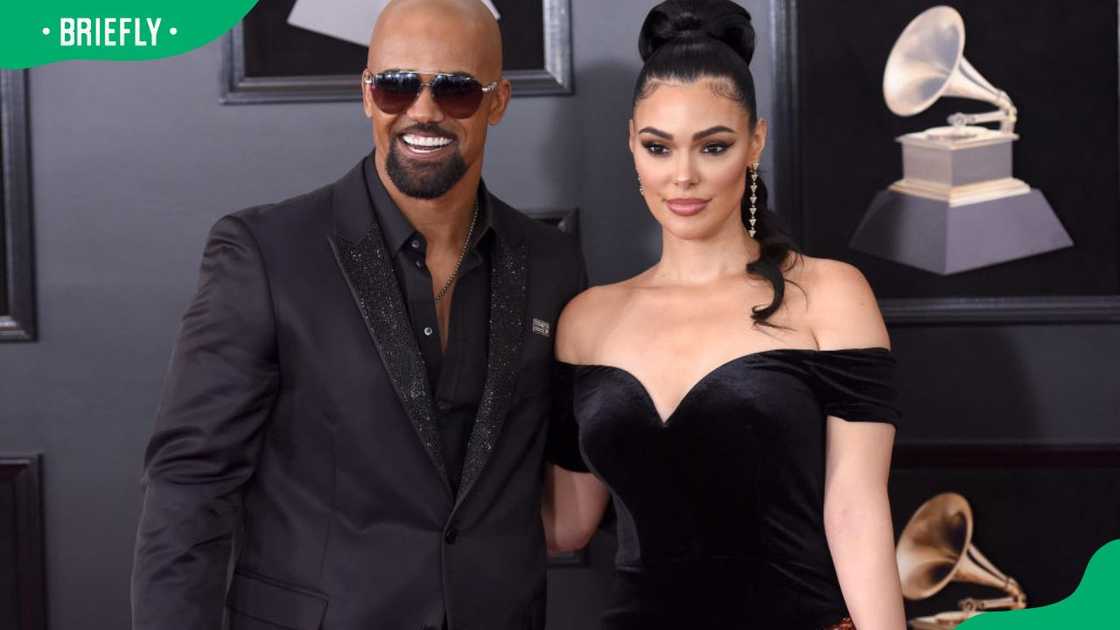 Shemar Moore and Anabelle Acosta at the 60th Annual Grammy Awards at Madison Square Garden in 2018