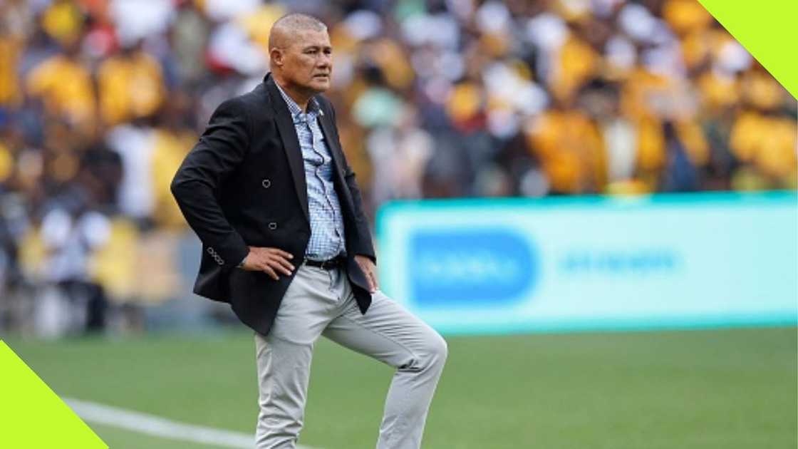 Former Kaizer Chiefs coach Cavin Johnson declares being a fan of Orlando Pirates in a recent interview. Photo: Phill Magakoe.