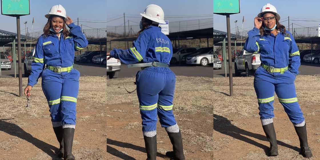 Women in Mining, blue overalls, inspiring story Women in Mining, blue overalls, inspiring story