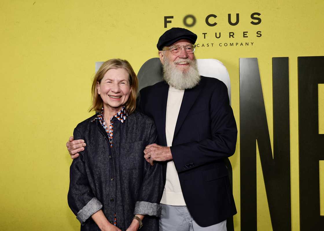 Regina Lasko and David Letterman attend the "Lorne" New York Premiere in New York City