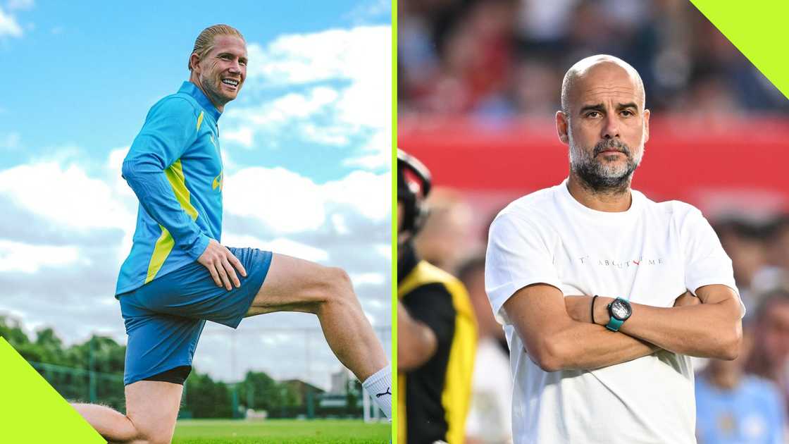 Pep Guardiola hilarious reaction after seeing Kevin De Bruyne's new hairstyle Pep Guardiola hilarious reaction after seeing Kevin De Bruyne's new hairstyle