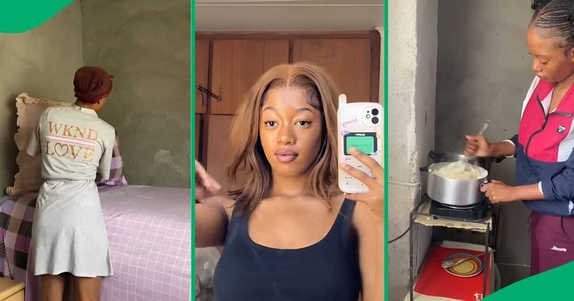 A woman showed her daily routine in her one-room home on TikTok A woman showed her daily routine in her one-room home on TikTok