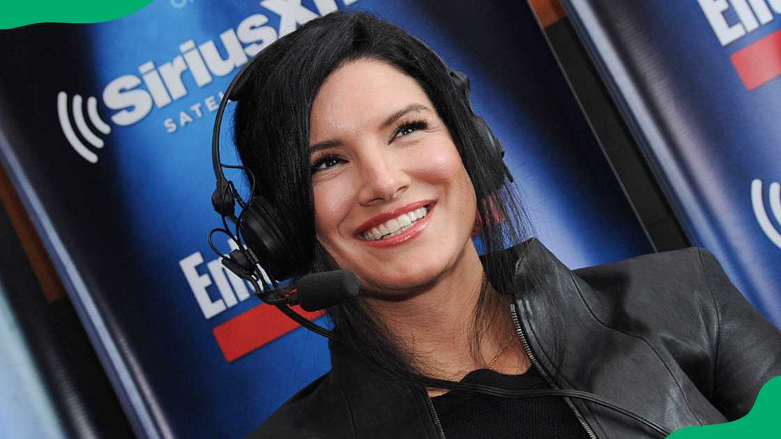 Gina Carano during an interview at SiriusXM Gina Carano during an interview at SiriusXM