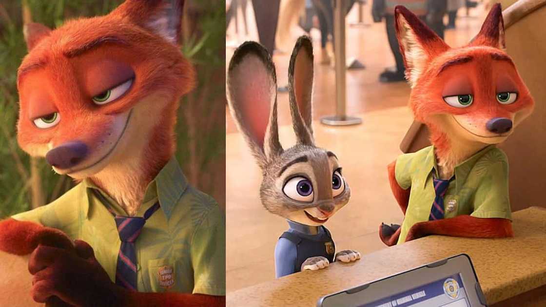 Nick Wilde and Judy Hopps from Disney's Zootopia