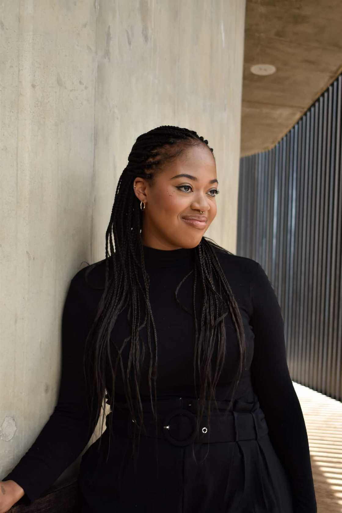 Young woman trends for her work. Young woman trends for her work.