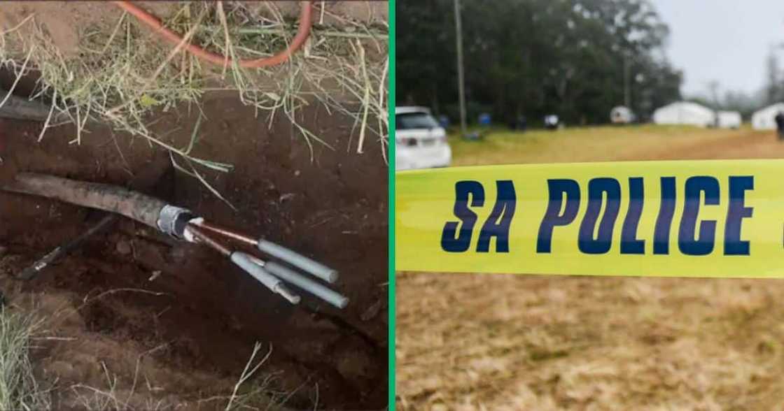 A suspected cable thief died while cutting cables in Soweto