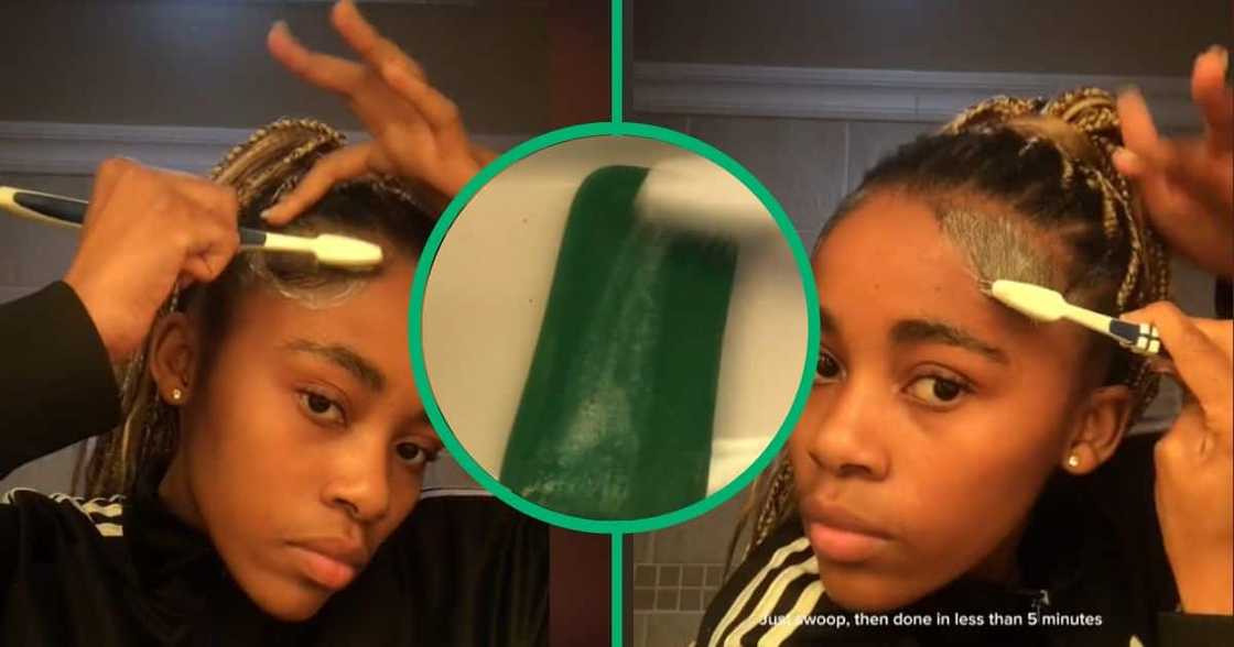 TikTok video shows creator using Sunlight bar soap to do edges TikTok video shows creator using Sunlight bar soap to do edges