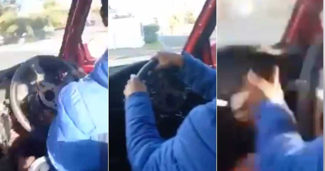 Mzansi Thrilled, Scary Video, Car, Steering Wheel, Coming Off