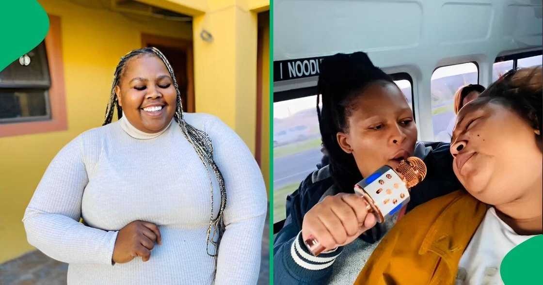 Two women used a Bluetooth microphone to perform a comedic exorcism skit inside a taxi Two women used a Bluetooth microphone to perform a comedic exorcism skit inside a taxi