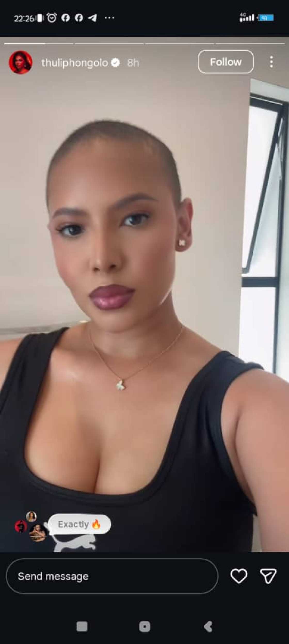 Thuli Phongolo debuts new hairstyle