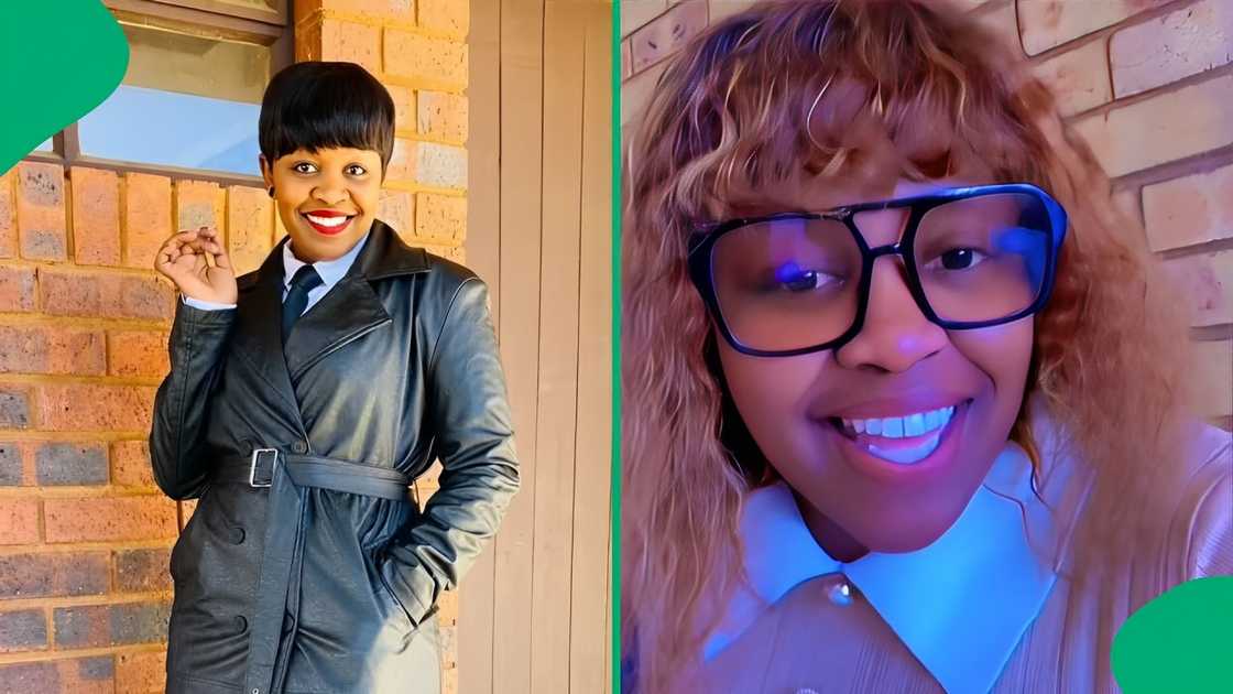 TikTok video shows a South African teacher unveiling her outfit, which she designed. TikTok video shows a South African teacher unveiling her outfit, which she designed.
