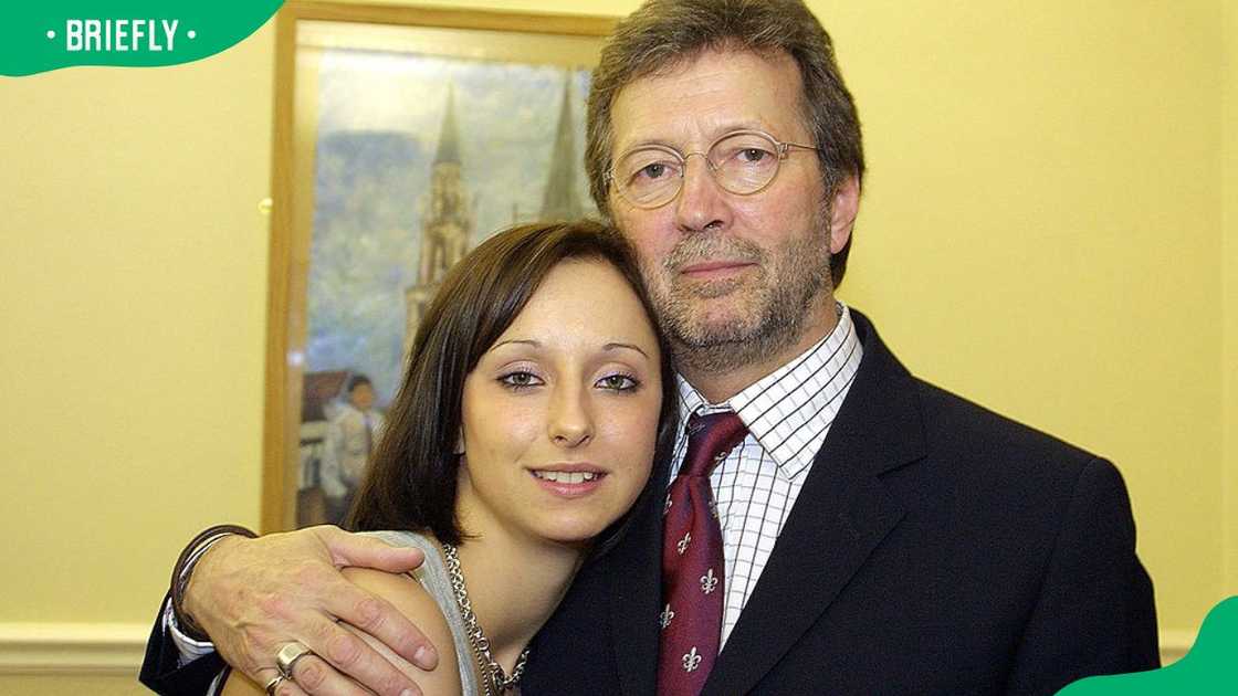 Eric Clapton and his daughter Ruth at Birkdale school sports hall in 2003