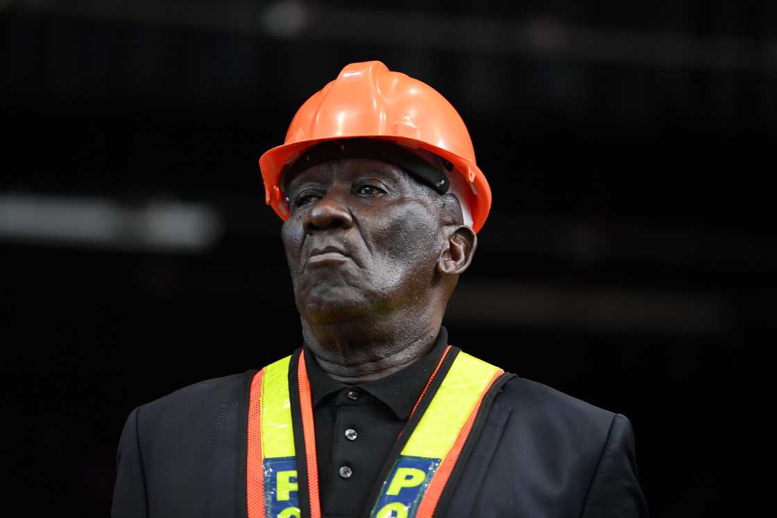 Bheki Cele in George, South Africa Bheki Cele in George, South Africa