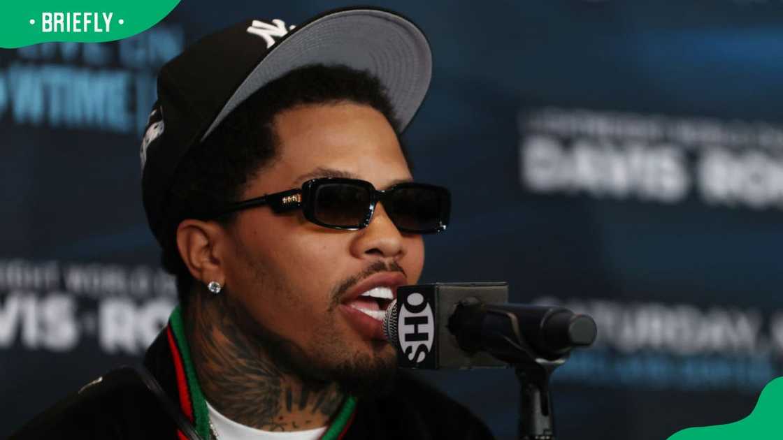 Professional boxer Gervonta Davis at a 2022 press conference in Brooklyn, New York Professional boxer Gervonta Davis at a 2022 press conference in Brooklyn, New York