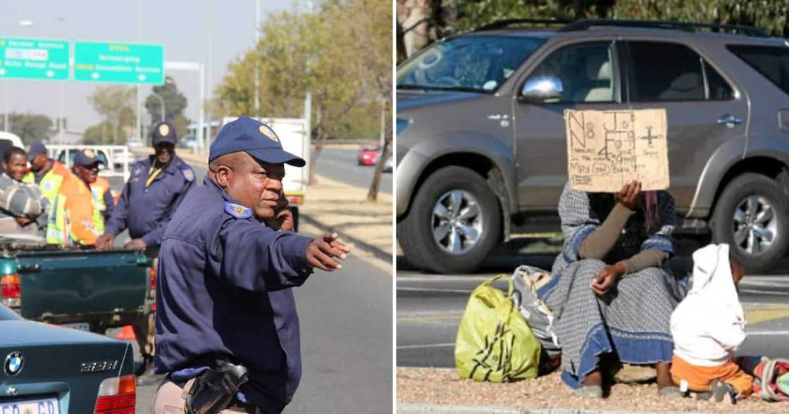 JMPD, Police, begging, women, Johannesburg JMPD, Police, begging, women, Johannesburg