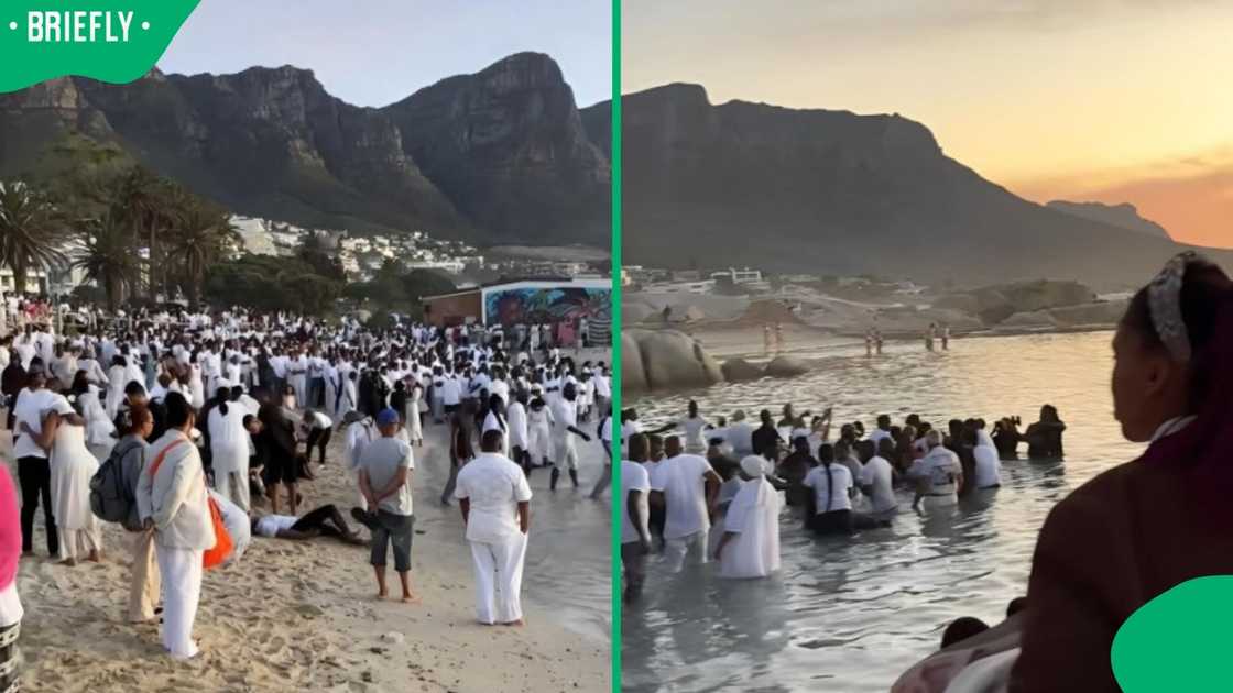People witnessed an alleged baptism.