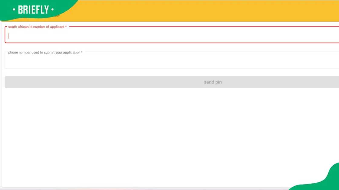 Screenshot of SASSA application reinstatement page Screenshot of SASSA application reinstatement page