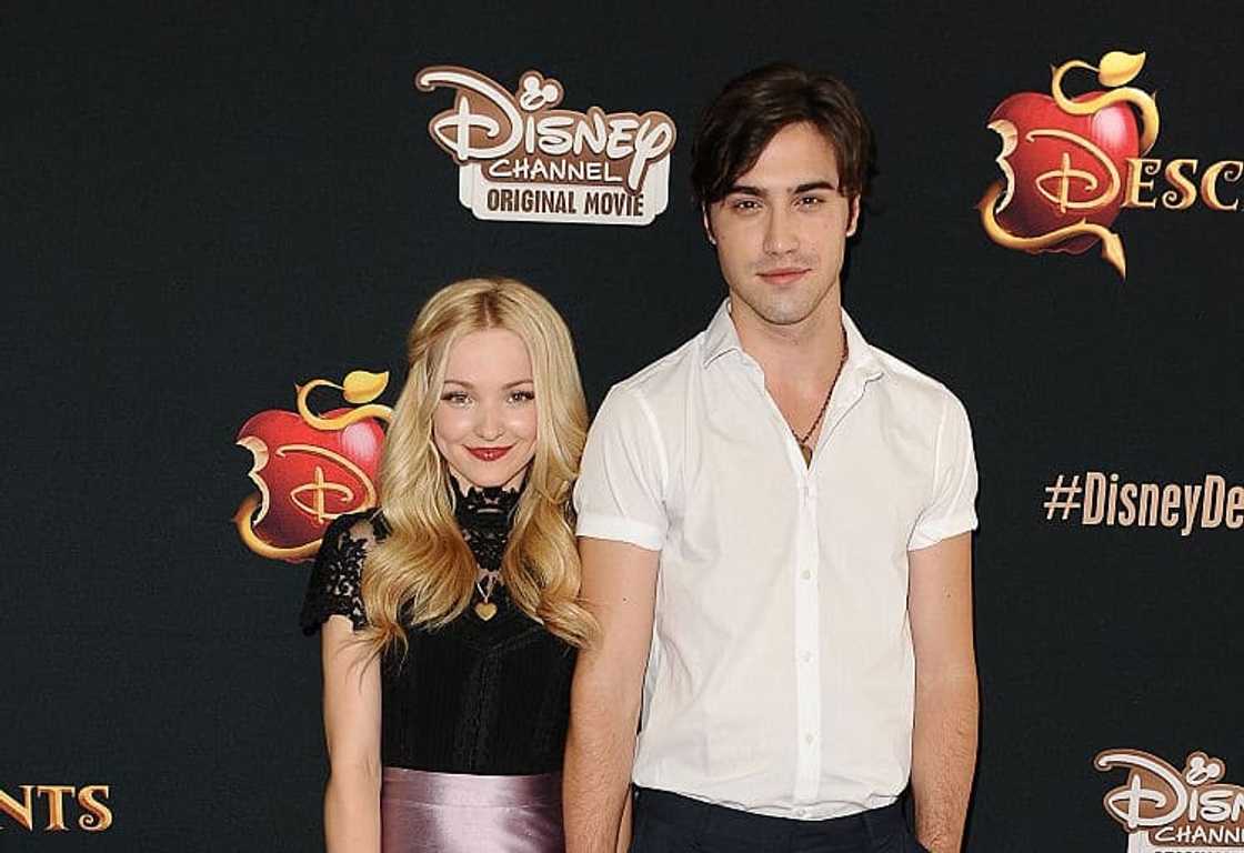 Actress Dove Cameron and Ryan McCartan at the premiere of Descendants Actress Dove Cameron and Ryan McCartan at the premiere of Descendants