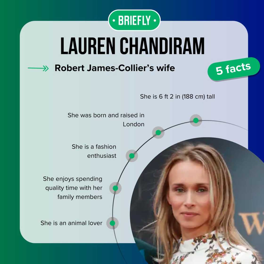 Who is Robert James-Collier’s wife, Lauren Chandiram Who is Robert James-Collier’s wife, Lauren Chandiram