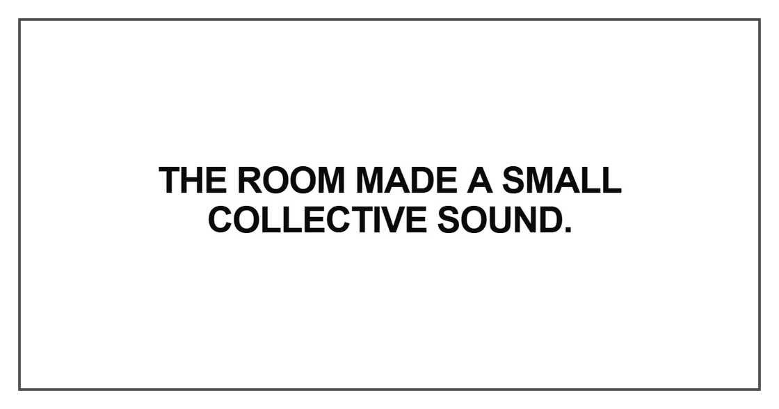 The room made a small collective The room made a small collective