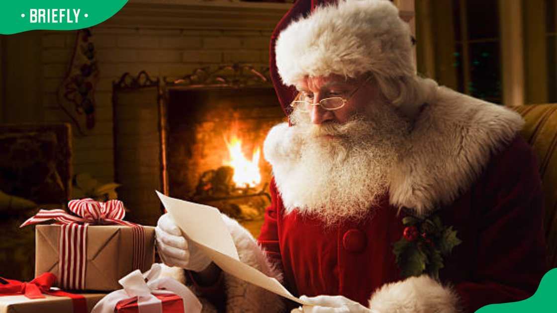 Santa Claus reading letter