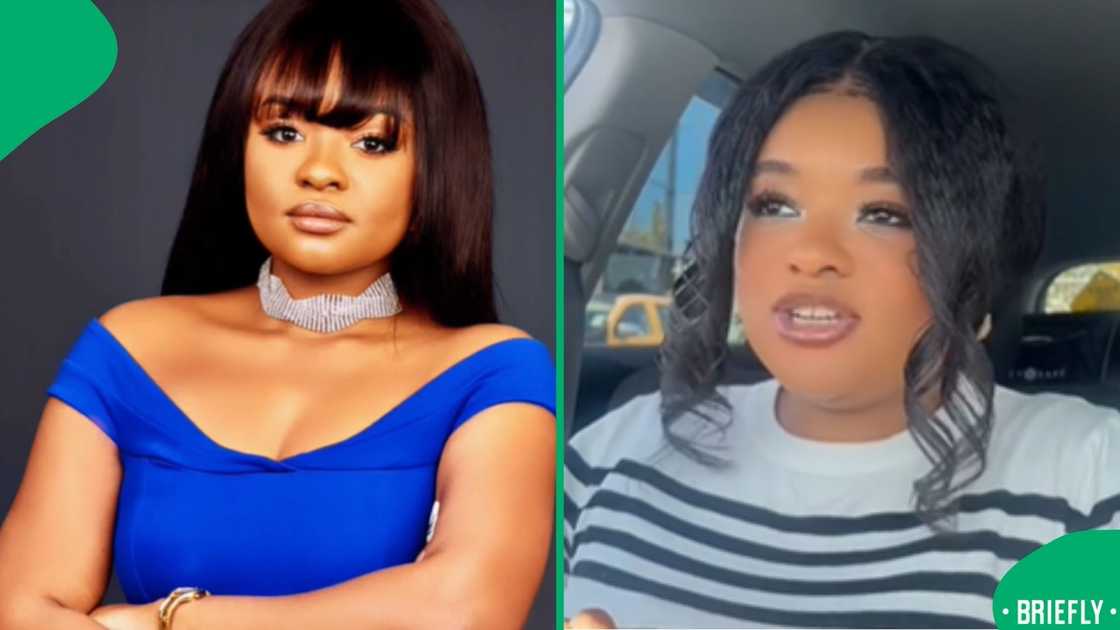 Jodee Bonga on the right was vlogging in her car Jodee Bonga on the right was vlogging in her car