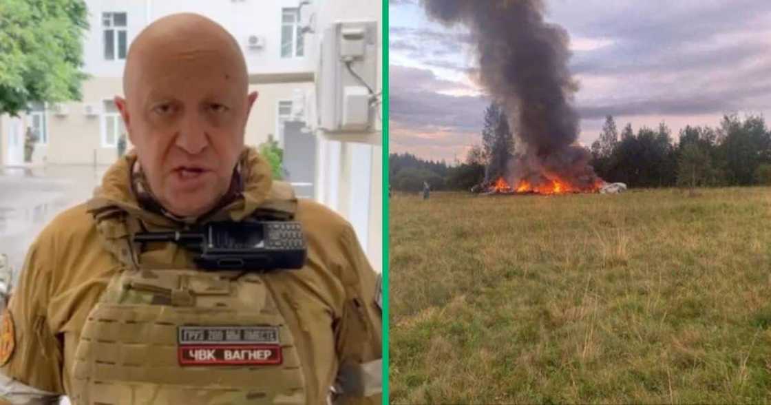 Wagner Group boss Yevgney Prigozhin was reportedly on a plane that crashed landed in Russia