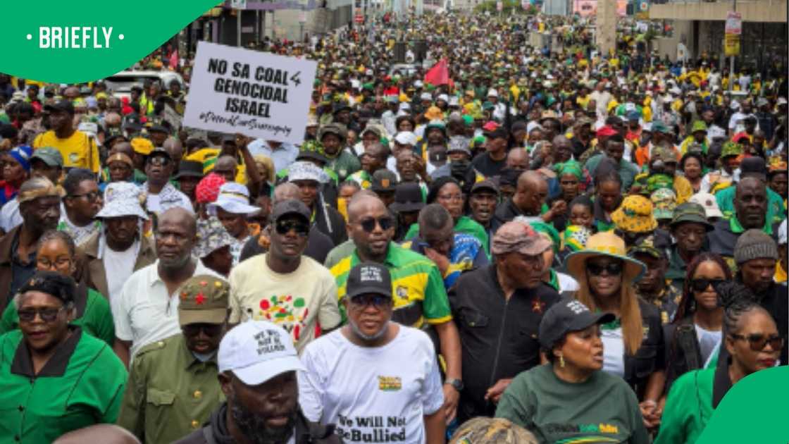 The party said the march was aimed at countering disinformation, imperialist pressure and external threats