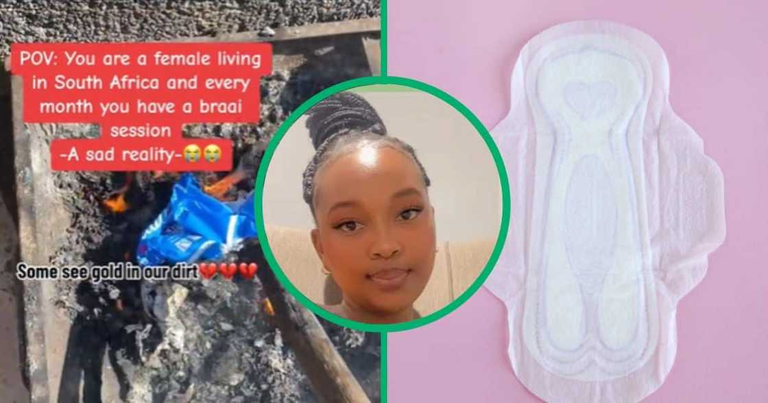 TikTok video shows woman throwing away santary pads ina starmge way TikTok video shows woman throwing away santary pads ina starmge way