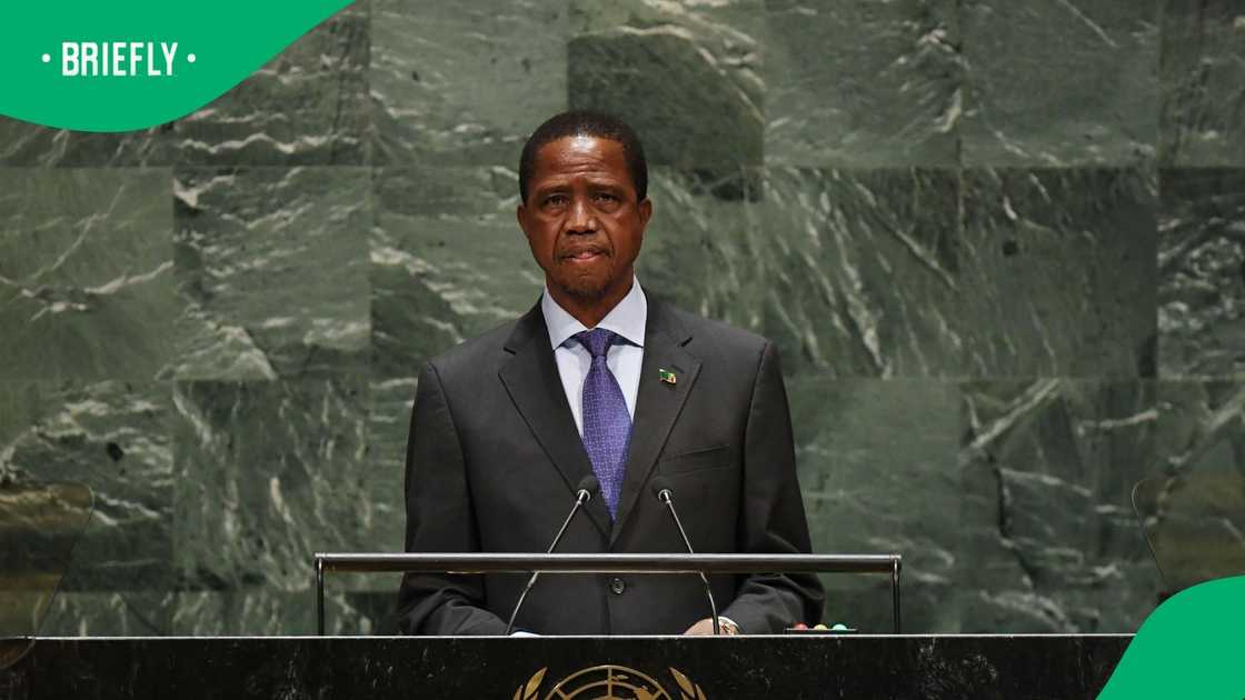 Former Zambian President Edgar Lungu's remains were moved to AVBOB Former Zambian President Edgar Lungu's remains were moved to AVBOB