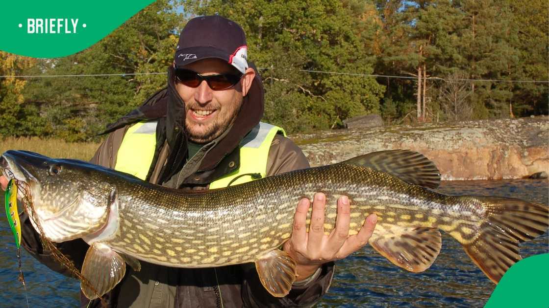 Benedikt with his prize catch