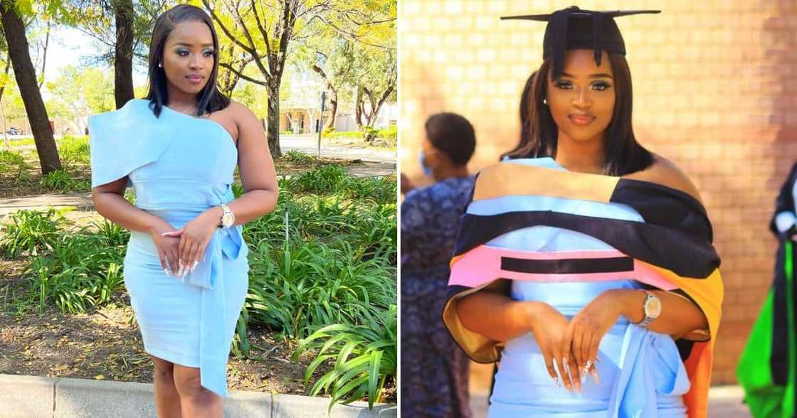 Graduation, NWU, North-West University, babe, stunner, master's graduation, master of social sciences, LinkedIn, social media, celebration, netizens, south africa, education