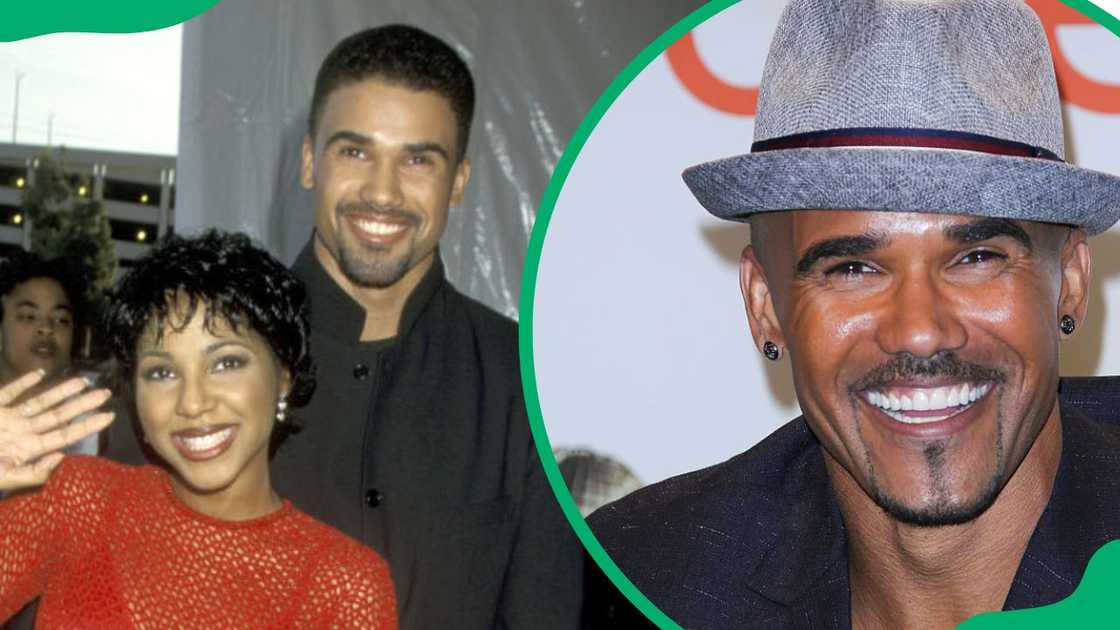 Toni Braxton and Shemar Moore at the 9th Annual Soul Train Music Awards in 1995 (L). The actor at the 2015 NAACP Image Awards (R)