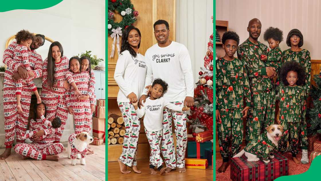 Cute matching family Christmas pyjamas.
