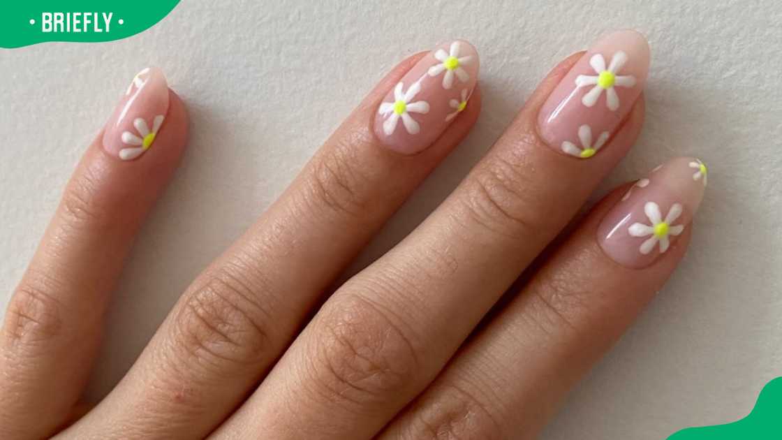 Spring florals nail design