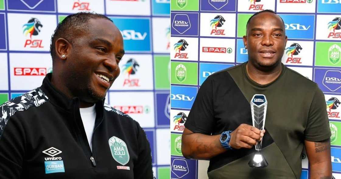 AmaZulu coach Benni McCarthy has set a new record when it comes DStv Premiership wins. Image: Twitter AmaZulu coach Benni McCarthy has set a new record when it comes DStv Premiership wins. Image: Twitter