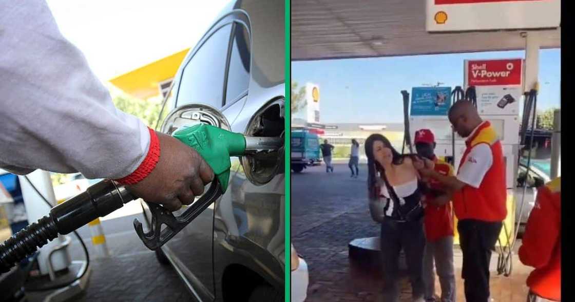 Petrol attendant steps in to intervene as woman refuses to pay Petrol attendant steps in to intervene as woman refuses to pay