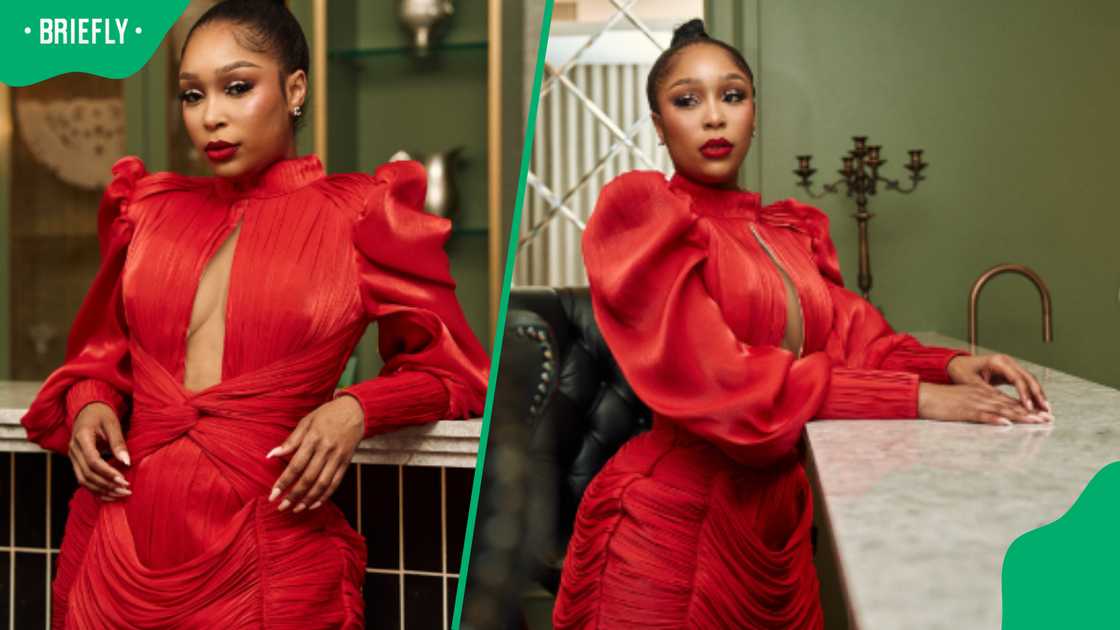 Minnie Dlamini's red dress Minnie Dlamini's red dress
