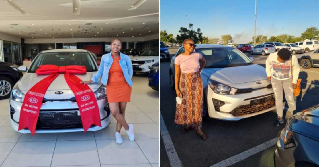 Lady Celebrates Buying Her First Car, Mzansi Has Heartfelt Congratulations Lady Celebrates Buying Her First Car, Mzansi Has Heartfelt Congratulations